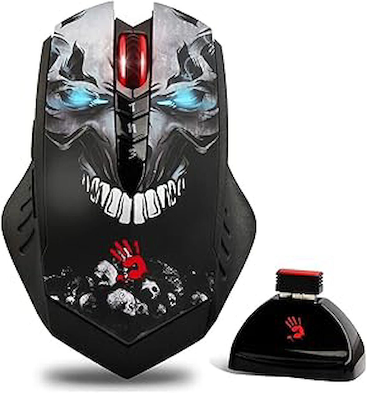 Bloody R80 Ghost 4000Dpi, Infrared Switch ,Metal Ayak, Multi Core, Çözünürlük Ayarlı, 8 Tuşlu HD Optik Kablosuz Gaming Mouse