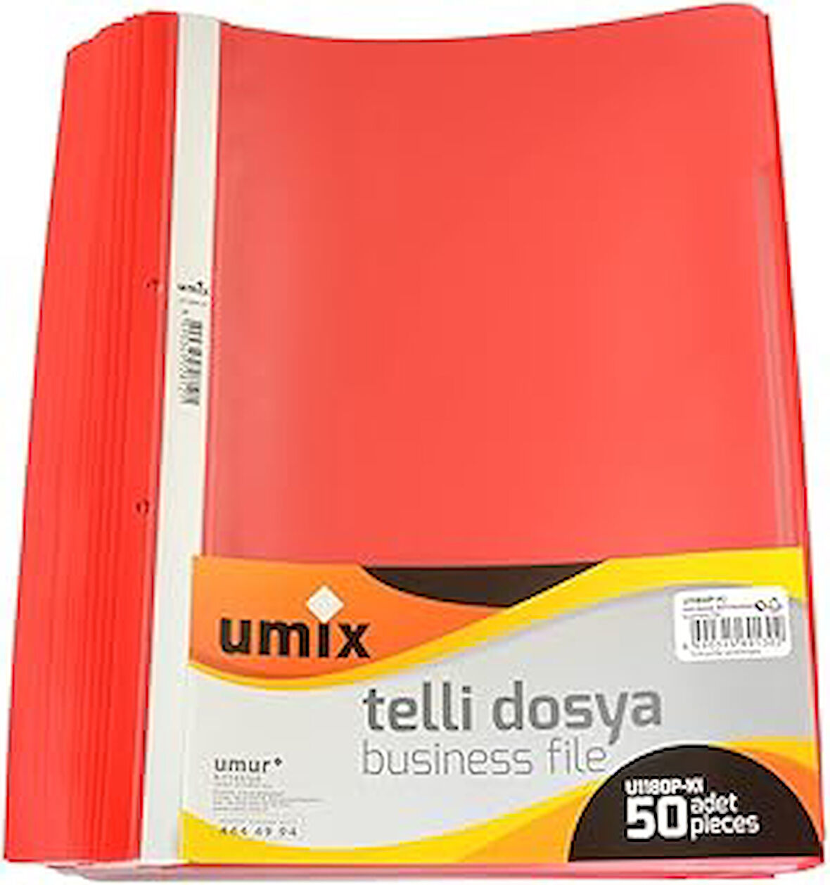 Umix A4 Telli Dosya 50'li Kırmızı