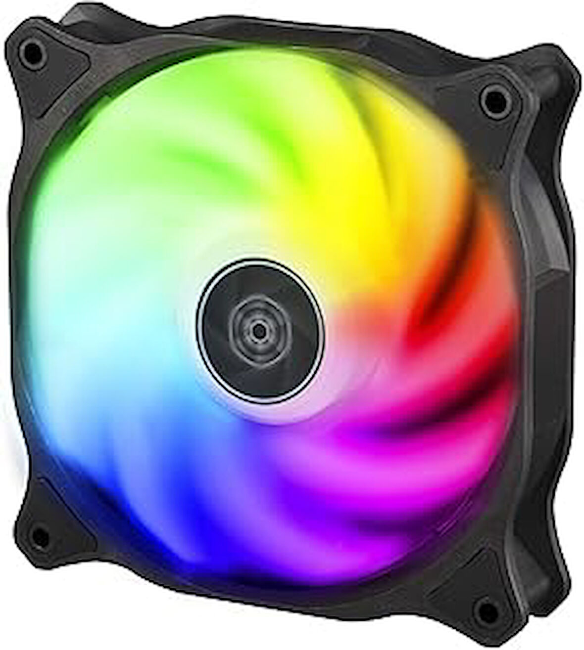 SilverStone Technology SST-AB120R-ARGB - Air Blazer Bilgisayar Kasası Fanı 120 mm, Sıvı Depolama, Siyah Çerçeveli Şeffaf Fan Kanatları, Yüksek Hava Akışı, Adreslenebilir RGB 90185