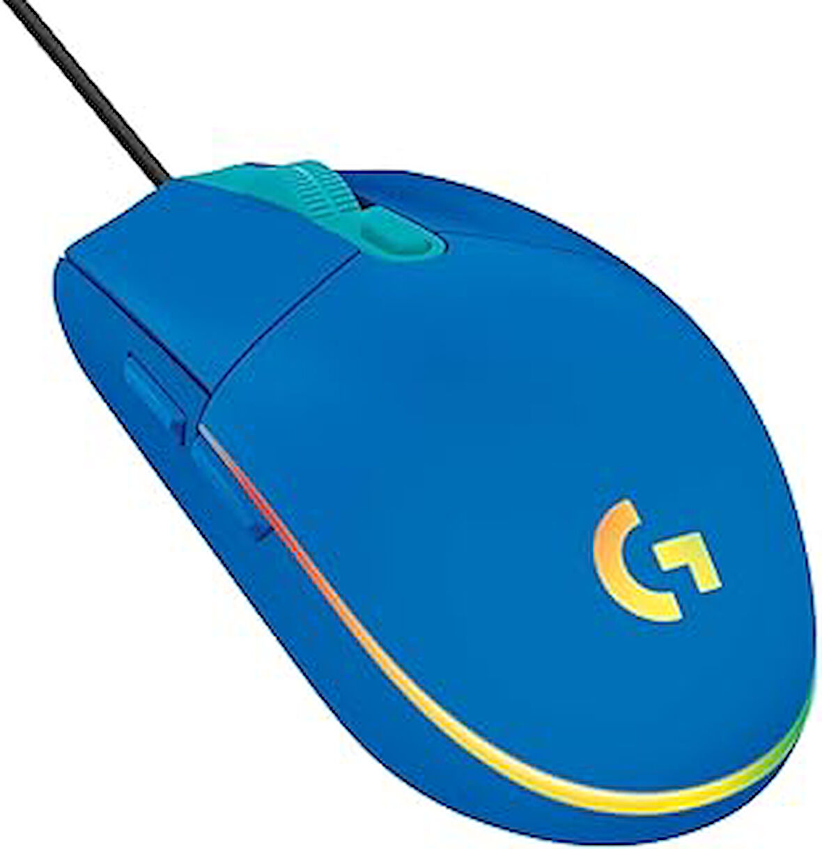 G203 LIGHTSYNC Gaming Mouse Özelleştirilebilir RGB Aydınlatmalı, 6 düğme programlanabilir 8.000 DPI'ye kadar izleme, ultra hafif - Mavi