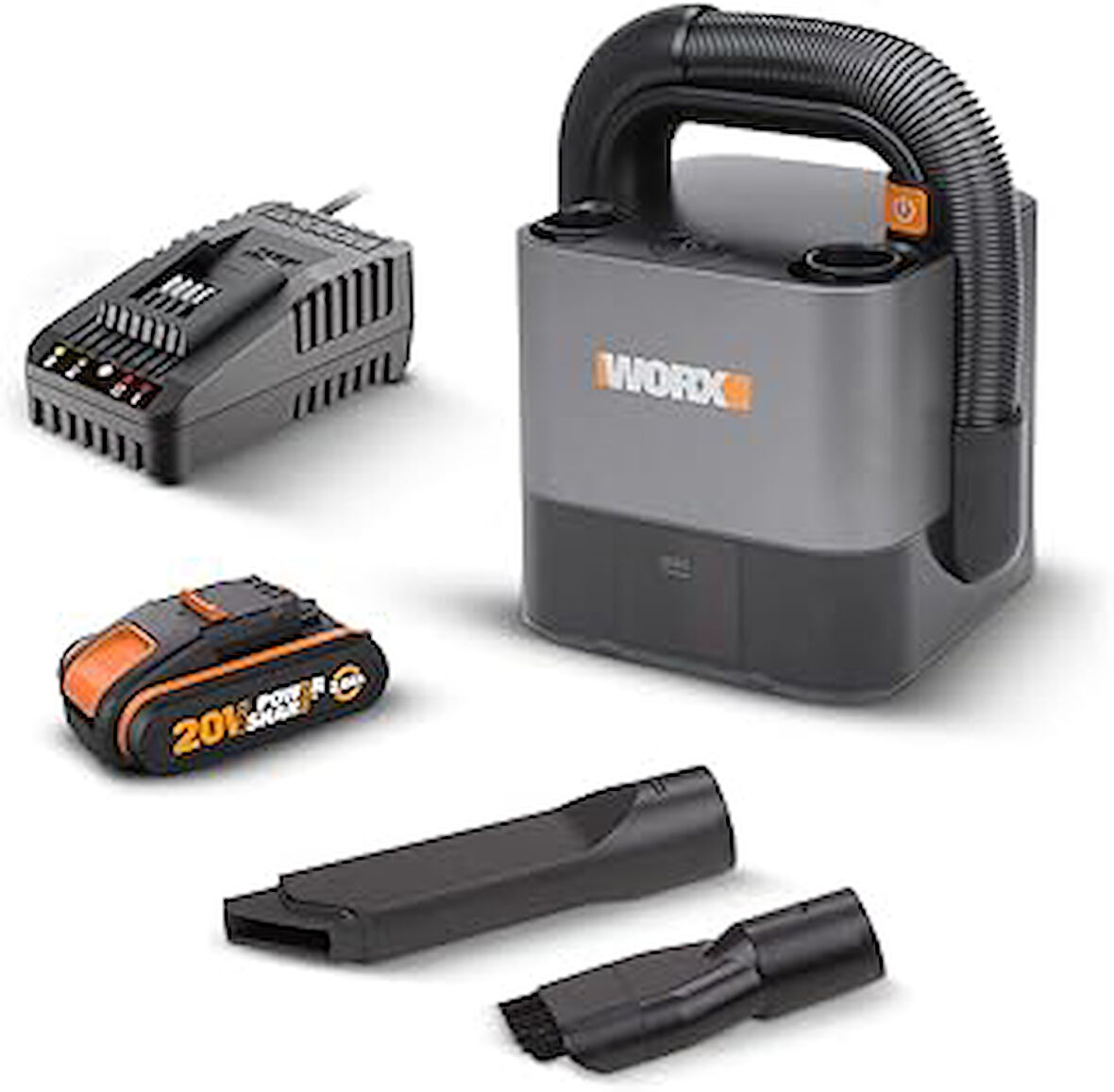 Worx WX030 20V 2.0Ah 30W/10Kpa Li-on Flexi Esnek Hortumlu Profesyonel Kompakt Şarjlı Süpürge