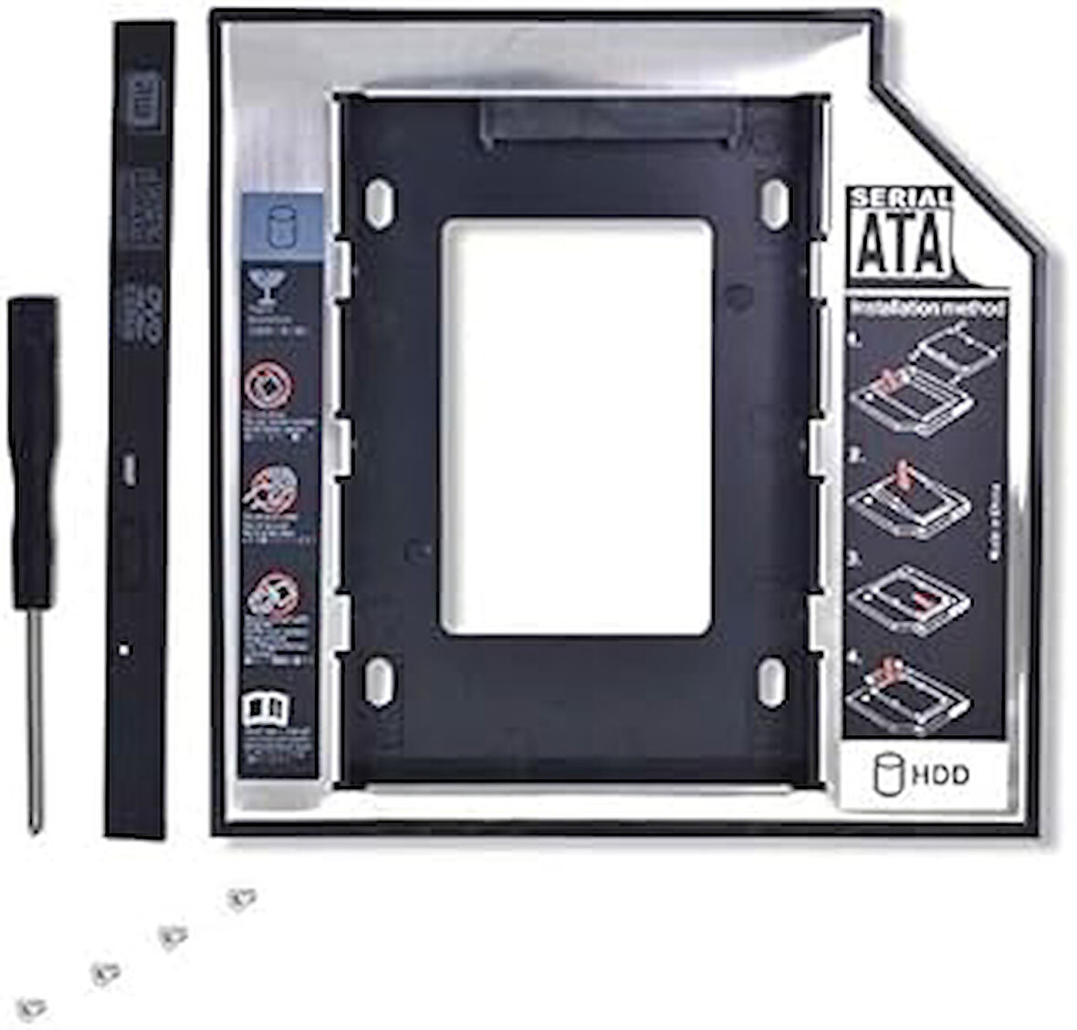 Ancheyn Harddisk Kutusu 9.5mm Slim Kızak Caddy Laptop DVD to SSD HDD Sata 4716