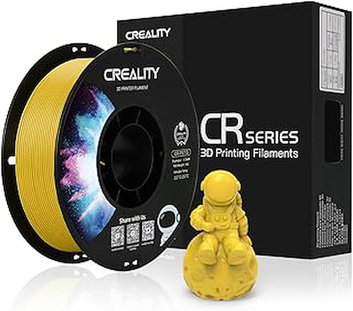 Creality Resmi 3D Yazıcı Filamenti, PETG Filament 1,75 mm Dolaşmaz, Güçlü Yapıştırma ve Çıkıntı Performansı Boyutsal Doğruluk +/- 0,03 mm, 2,2 lb/Makara