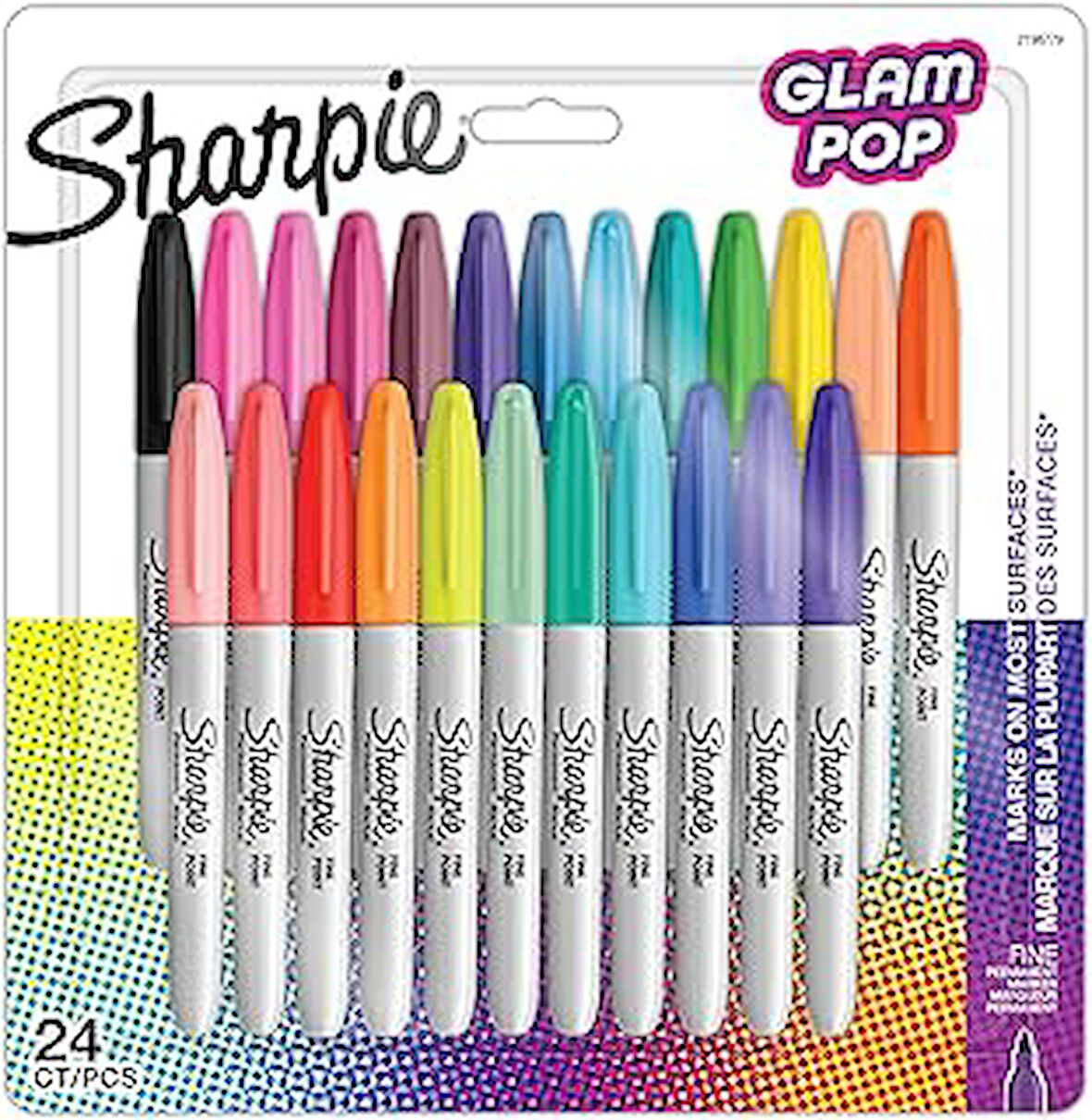 SHARPIE Fine GLAM POP Permanent markör 24lü Bls