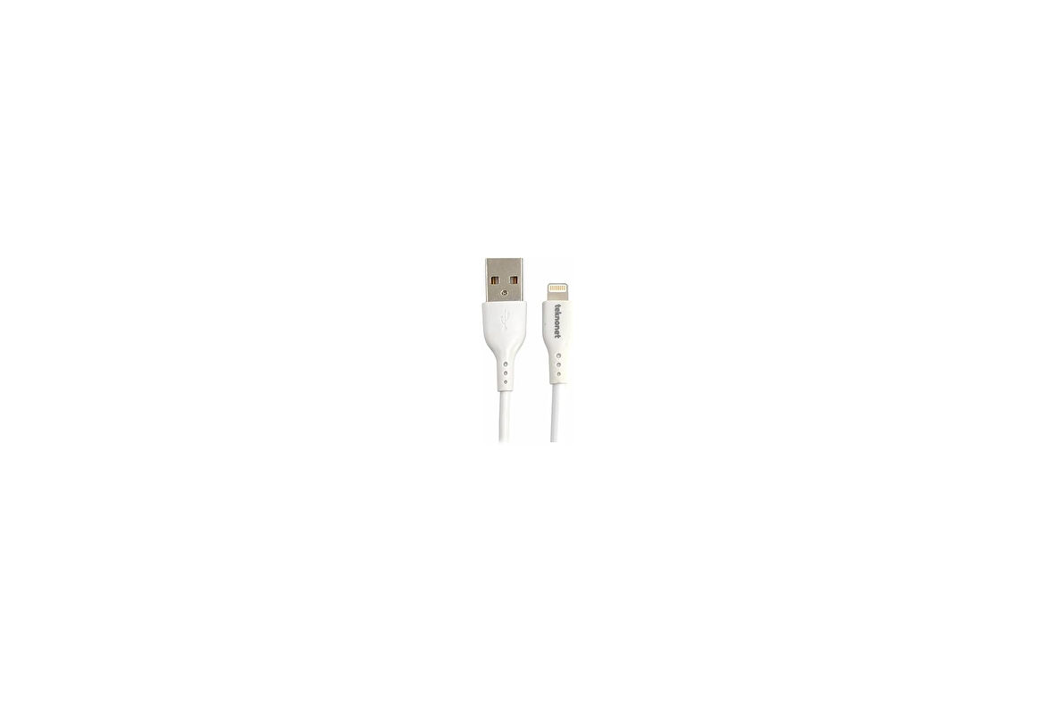 TEKNONET iPhone Uyumlu 1 Metre USB Şarj Kablosu – Dayanıklı, Hızlı Şarj & Veri Aktarımı – Beyaz, iPhone 13/12/11, XS, XR, X, 8, 7 ve Daha Fazlası için uyumlu,MFi Sertifikalı