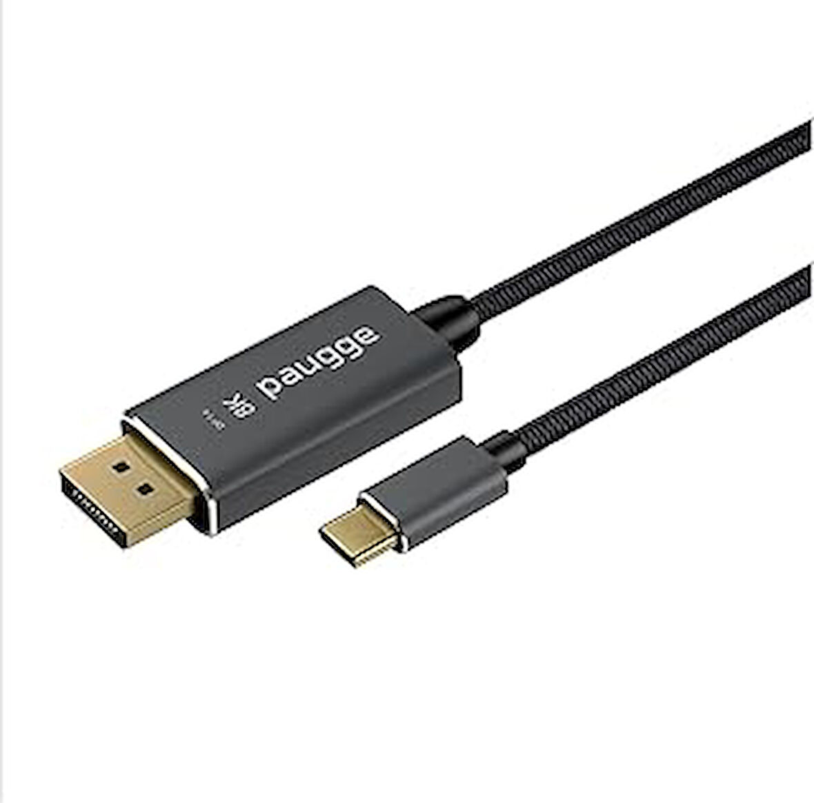 USB C to Displayport Kablo - DP 1.4, Thunderbolt 4, Thunderbolt 3, HDR, 8K 60Hz, 4K 144Hz, 4K 120Hz, 4K 60Hz, 2K 240Hz, Full HD 240Hz, Örgülü, 2 Metre