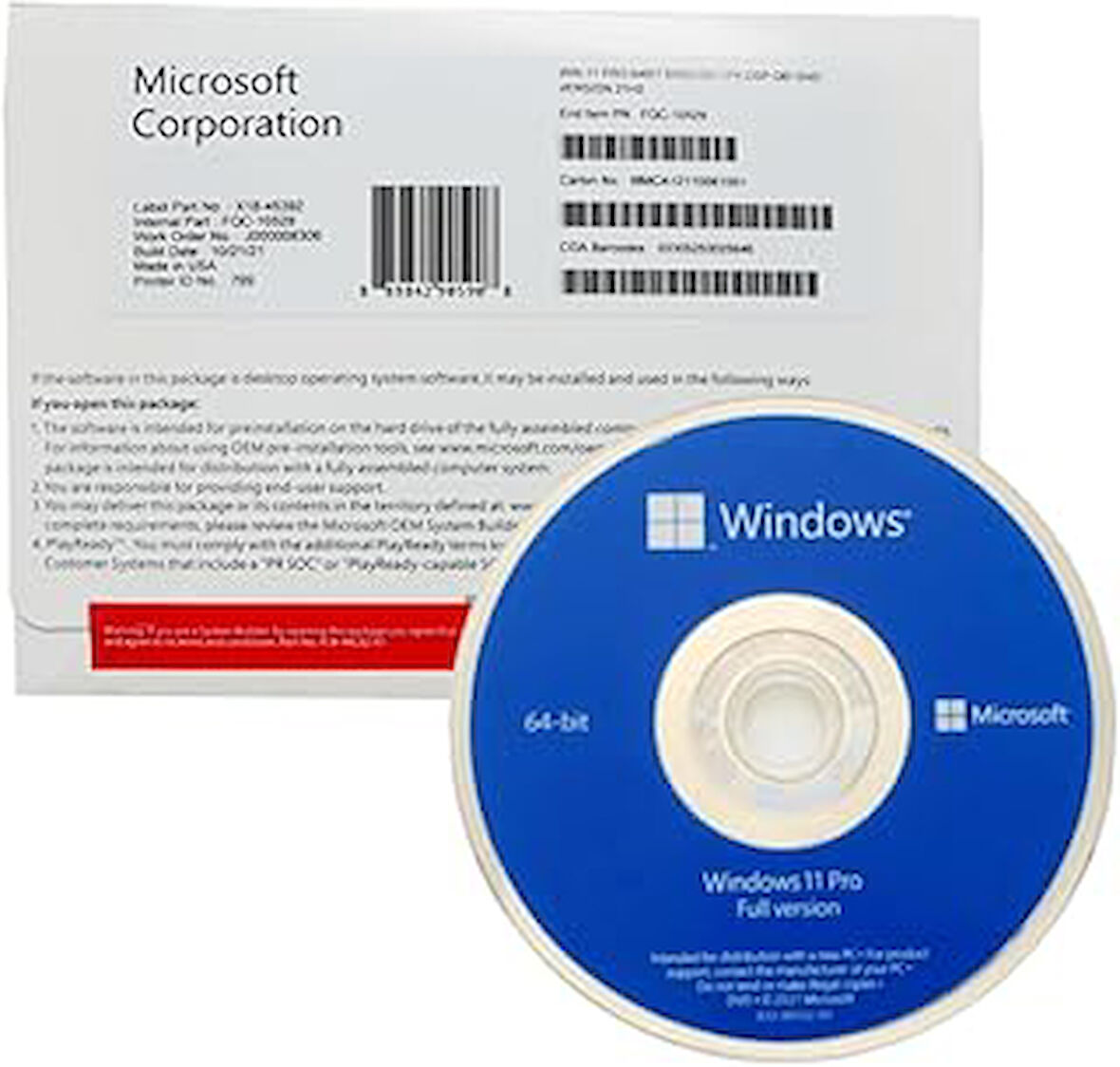 Naco Windows 11 Pro Ön Yükleme DVD Sadece işletim sistemini yeniden kurmak içindir. Lisans içermez