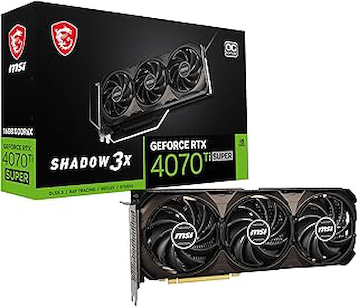 MSI RTX 4070 Ti SUPER 16G SHADOW 3X OC 256Bit GDDR6X Ekran Kartı