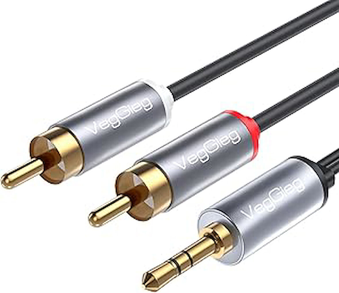 3.5mm Aux To 2 RCA Hi-Fi Ses Kablosu 15 Metre