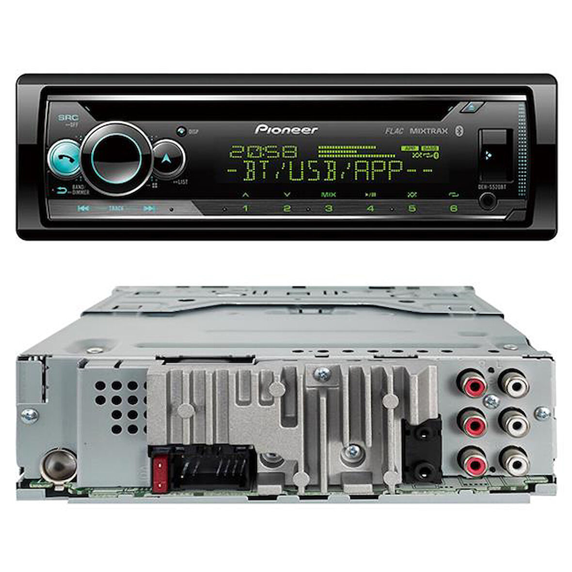 DEH-S520BT Oto Teyp 4X50 Watt Bluetooth Mobil Aplikasyon Dvd Usb Fm Aux