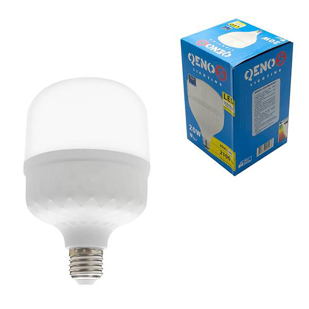 QENOS Tourch Led Ampul Beyaz 220V 20W 2100Lm E27