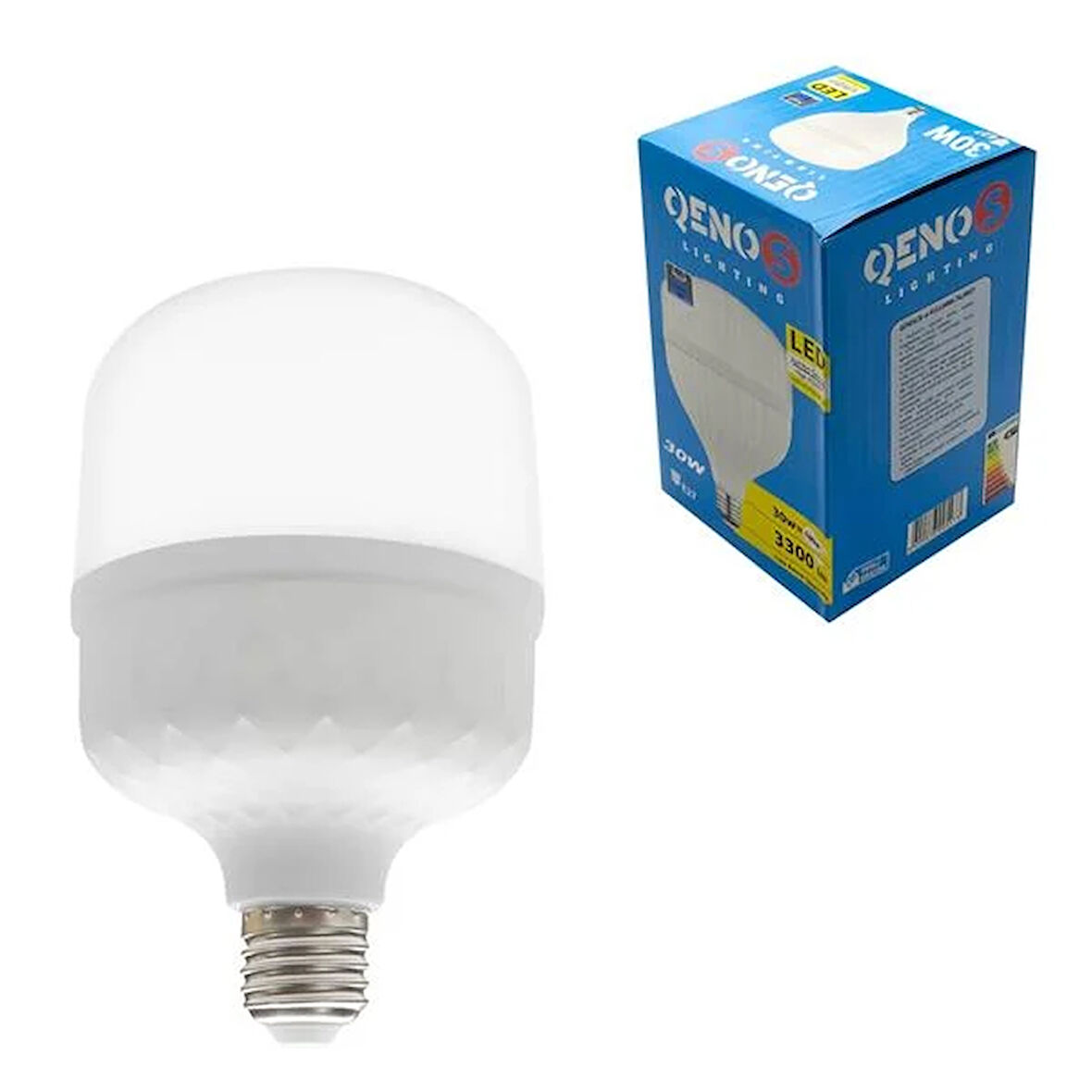 QENOS Tourch Led Ampul Beyaz 220V 30W 3300Lm E27