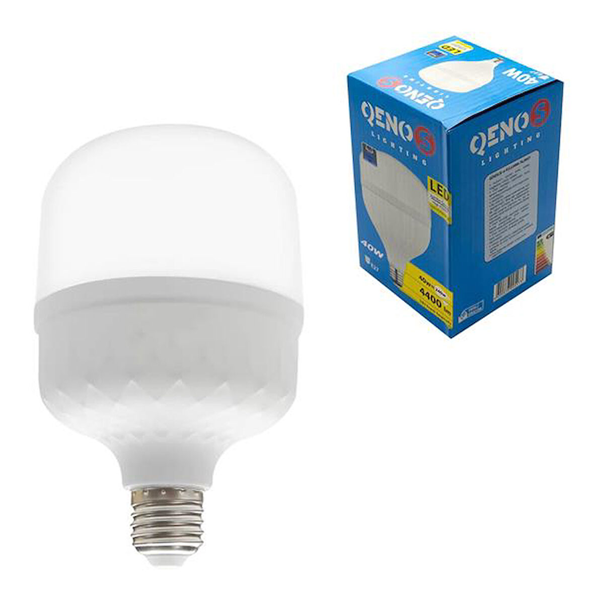 QENOS Tourch Led Ampul Beyaz 220V 40W 4400Lm E27