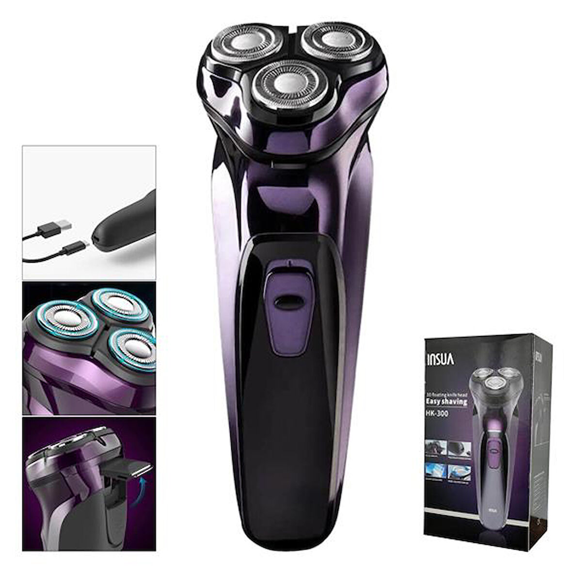 HK-300 Günlük Sakal Tıraş Makinesi Şarjlı Professional