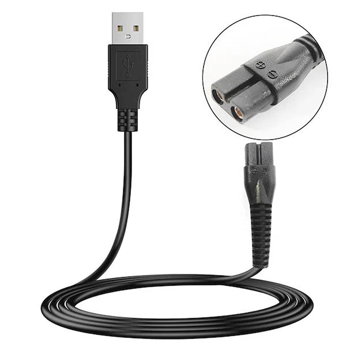 G-53513 Güç Power Tıraş Kablosu Usb 1 Metre Siyah No 13