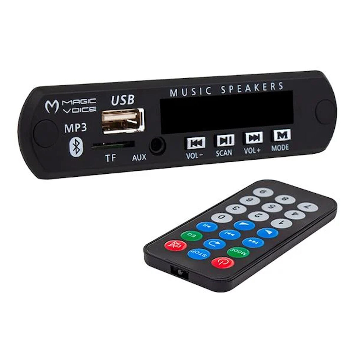 M515 OTO TEYP USB/SD/MIC/BLUETOOTH KUMANDALI MİKROFONLU OTO TEYP ÇEVİRİCİ DİJİTAL PLAYER BOARD