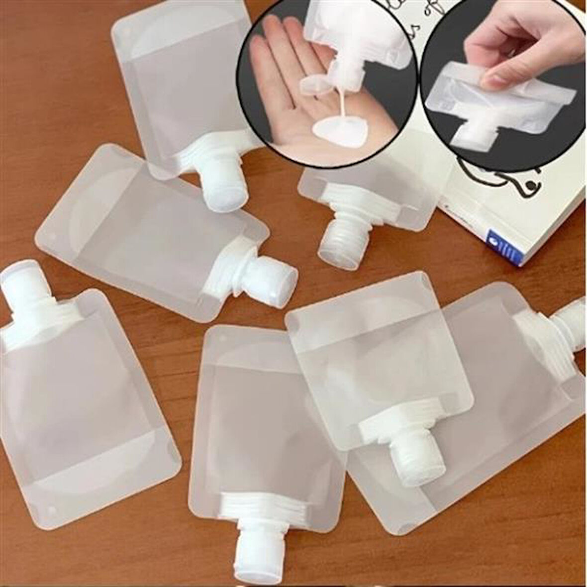 3 Adet 100Ml Krem Şampuan Kabı Tekrar Kullanılabilir Set