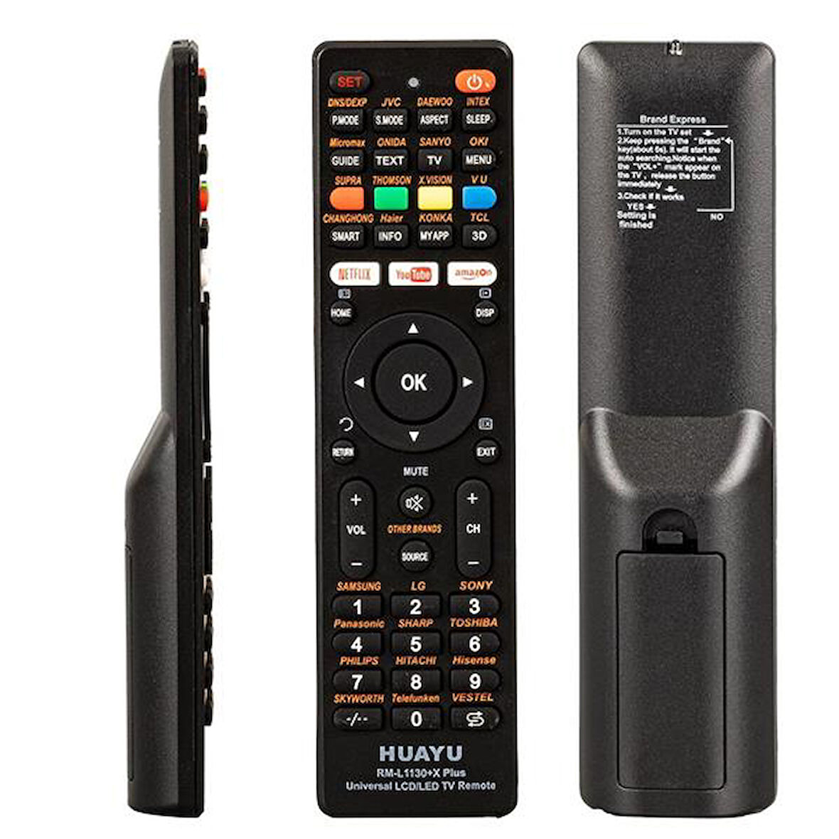 KL Rm-L1130 + X Plus Siyah Universal Lcd Led Tv Kumanda