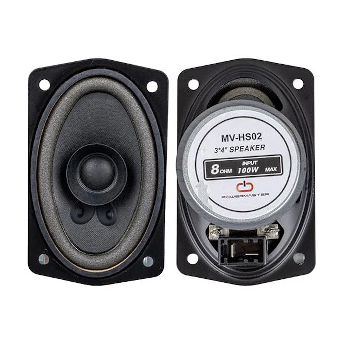 MV-HS02 3X4'' 7.5X10 Cm 8 Ohm Max 100 Watt Oval Oto Hoparlör