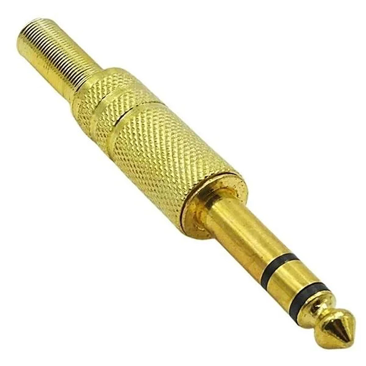 PM-2227 Gitar Jack Stereo Sarı Gold Metal