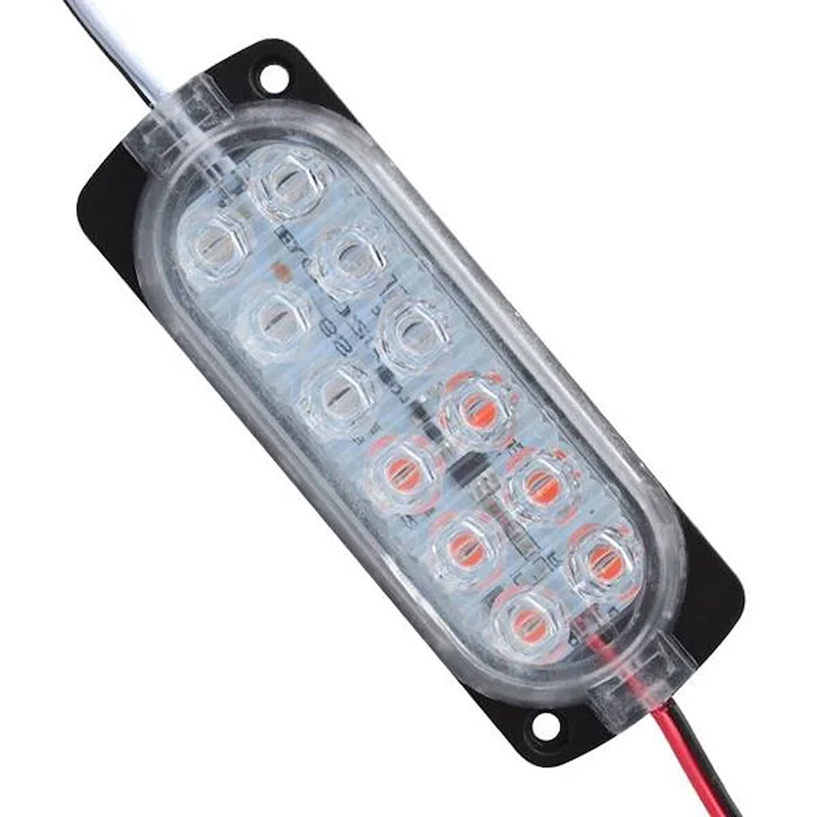 Parlak Yanıp Sönen Kırmızı-Mavi 12-24 Volt 1.2 Watt 2835 Modül Led