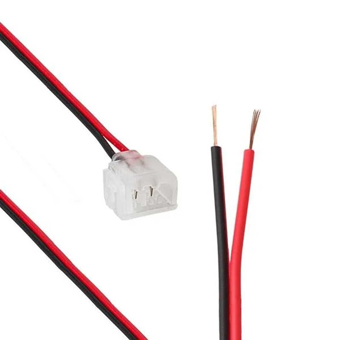 PM-16735 2 Pin 6X12MM Tek Yönlü Iğneli Neon Soketi Konnektör Kablo 12 Volt Fişi Aparatı