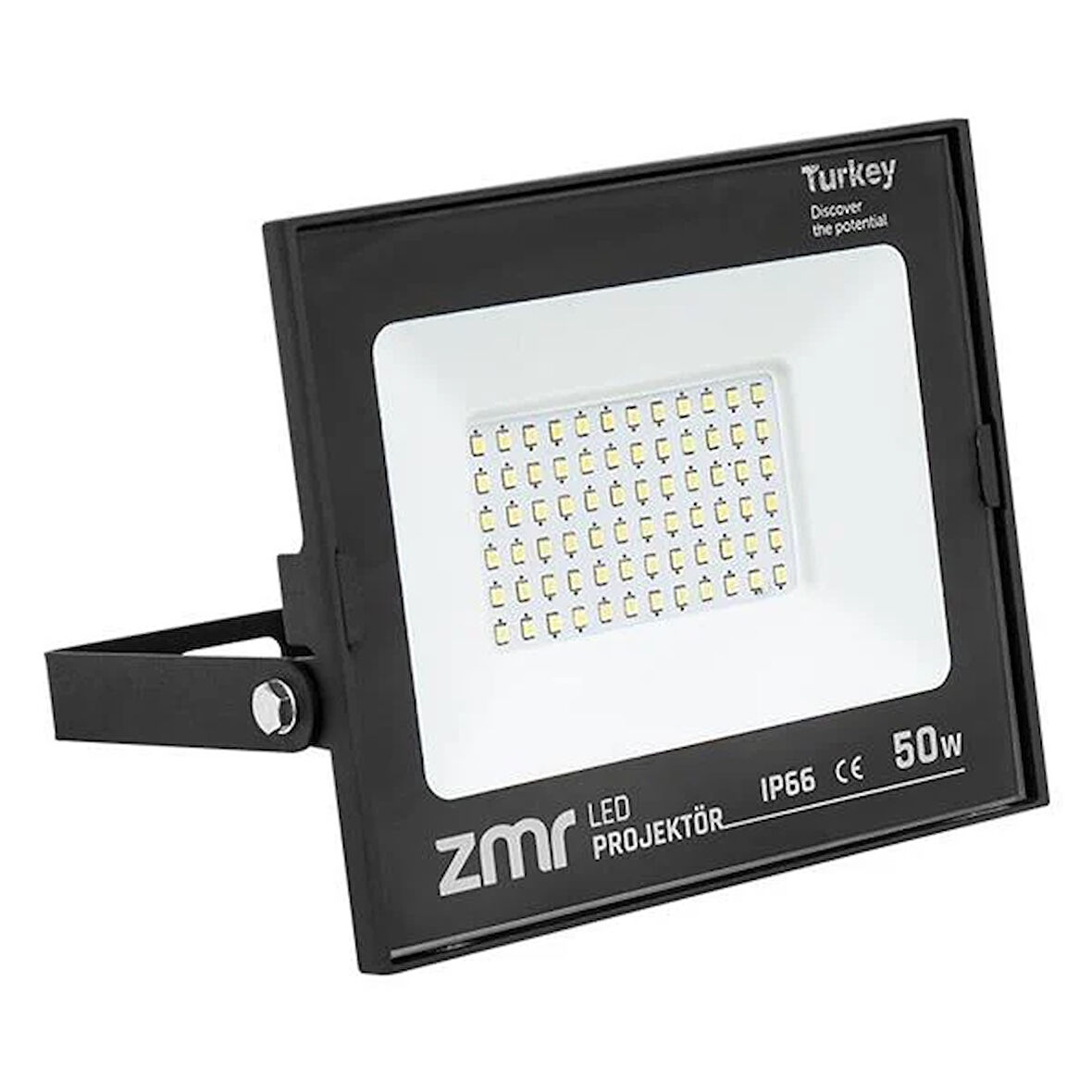 Zmr 50 Watt 6500K Ip66 150 Derece 220 Volt Siyah Slim Kasa Led Projektör