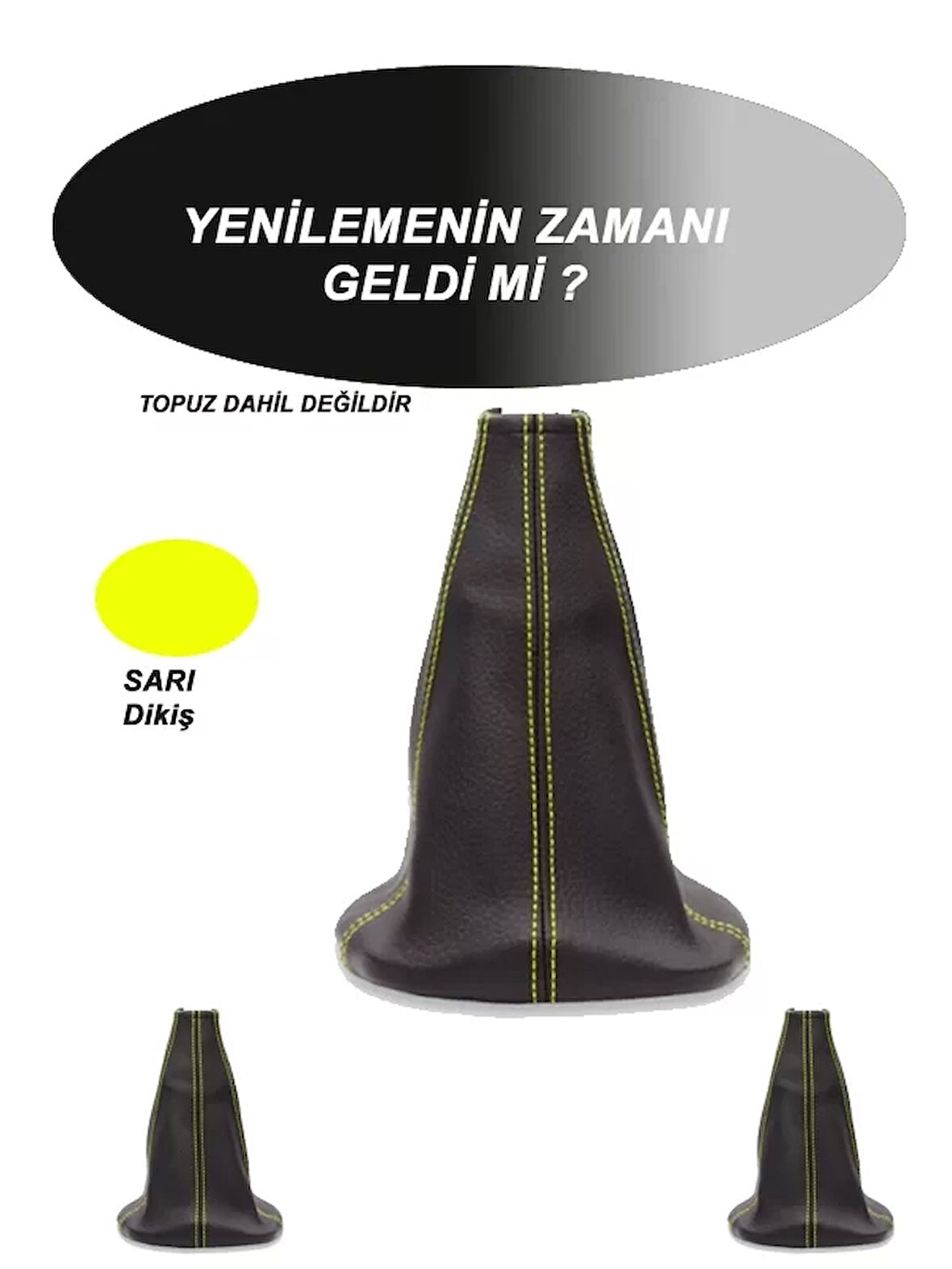 Skoda Rapıd Uyumlu Araç,Araba,Oto Vites Körüğü Sarı Dikiş