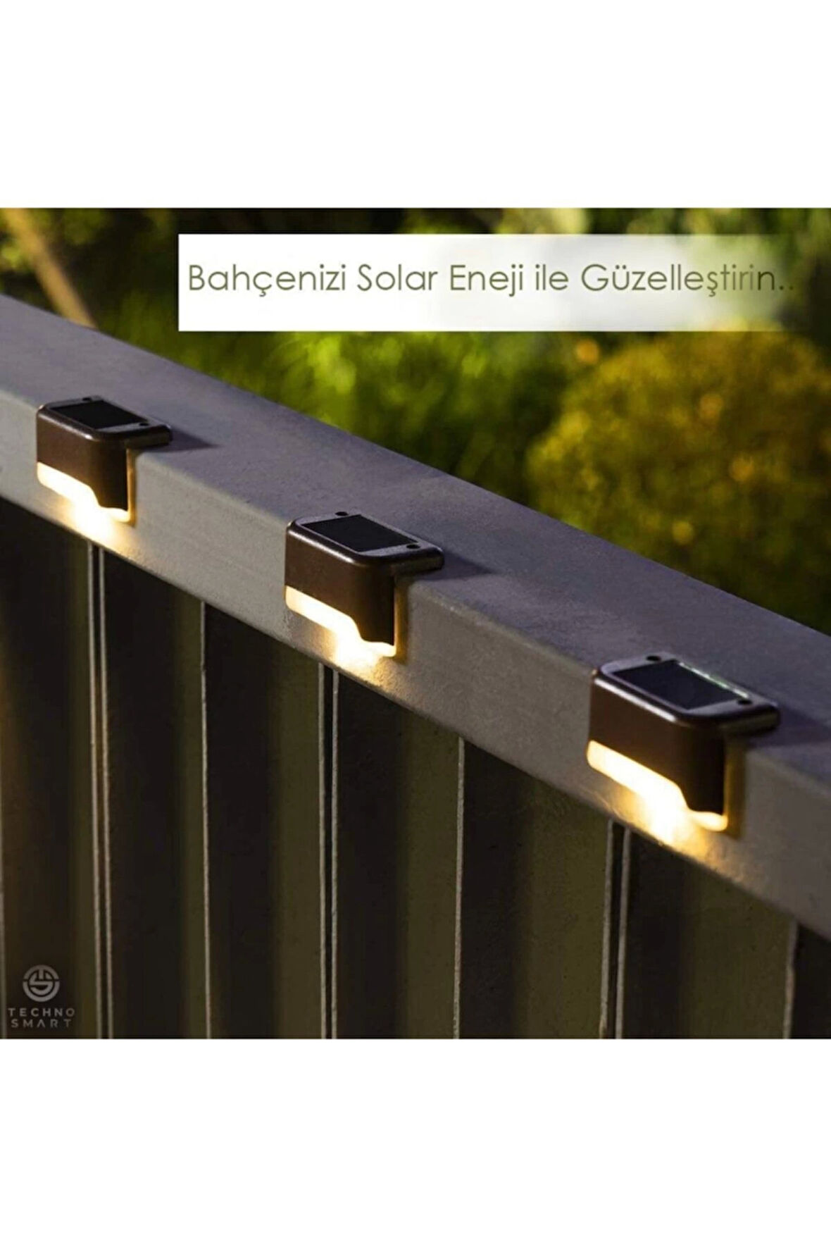 Waterproof Solar Merdiven Lambası 4 Adet