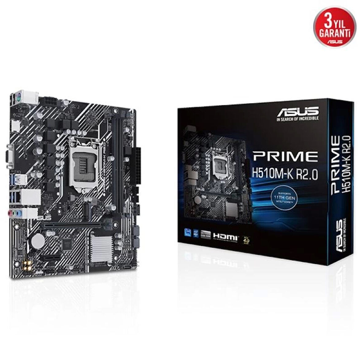 Prime H510M-K R2.0 Ddr4 Hdmi Pcie 16X V4.0 1200P V2 Matx