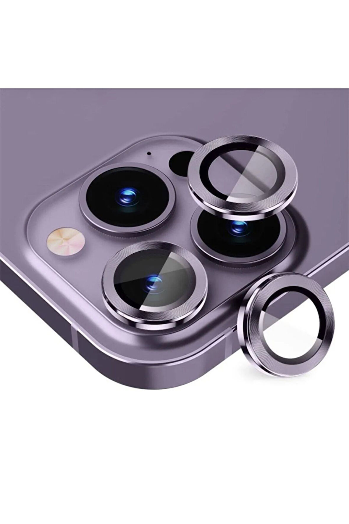 Iphone 14 pro 14 pro max lens koruyucu Derin mor