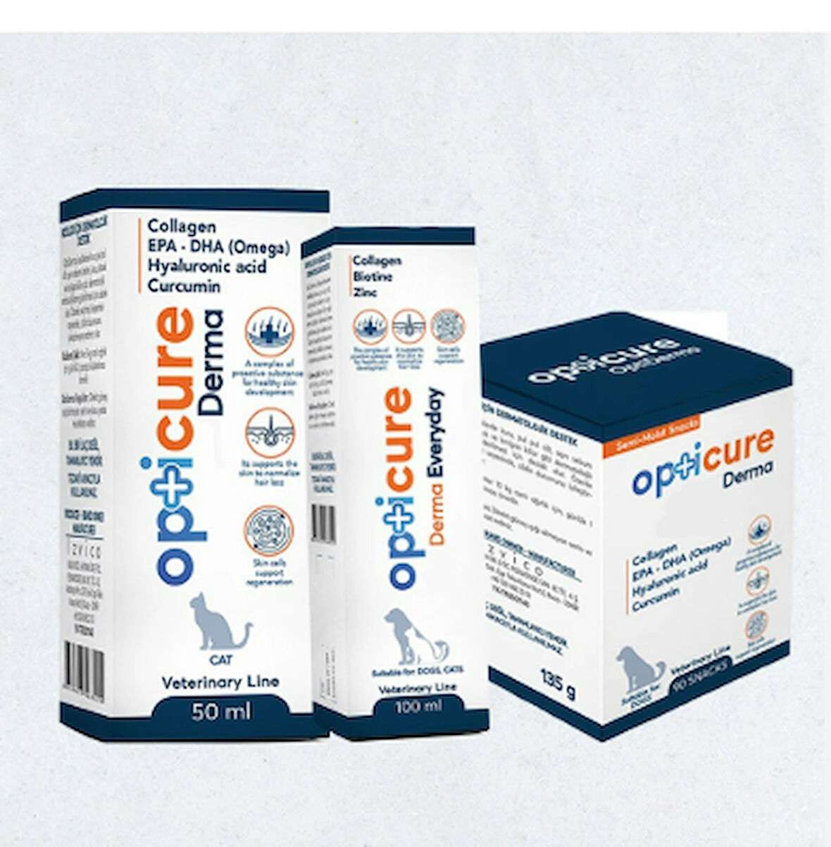 Opticure Derma Cat 50ml - Kedi Köpek Deri Sağlığı Takviyesi