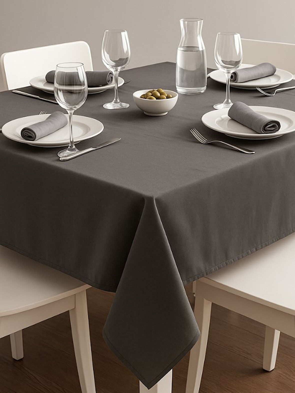 Sıvı Geçirmez Dertsiz Leke Tutmaz Kumaş Mutfak Masa Örtüsü 140 x 180 cm