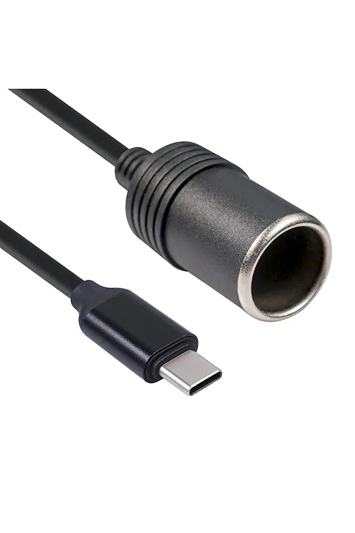 Type-C 5 Volt To 12 Volt Çakmak Fiş Çevirici Dönüştürücü Adaptör 30 cm Yüksek Hızlı Çevirici Adaptör