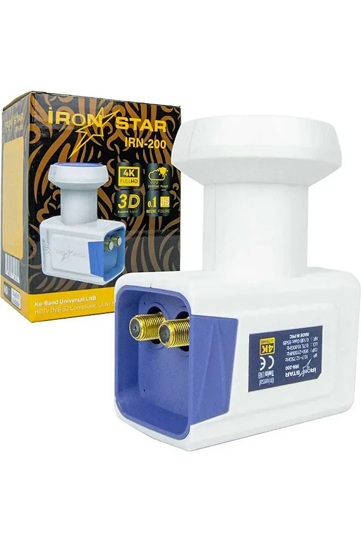2'li 4k Uydu Lnb Unıversal İkili Twin Lenebe Full Hd 3D 0.1db Tüm Uydu Cihazlarıyla Uyumludur
