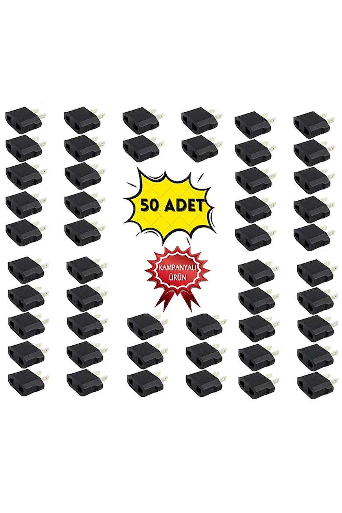 50 Adet Avrupa Amerikan Priz Dönüştürücü Türk Amerikan Fiş Adaptörü Fiş Çevirici 2 Pinli Uç Abd Plug