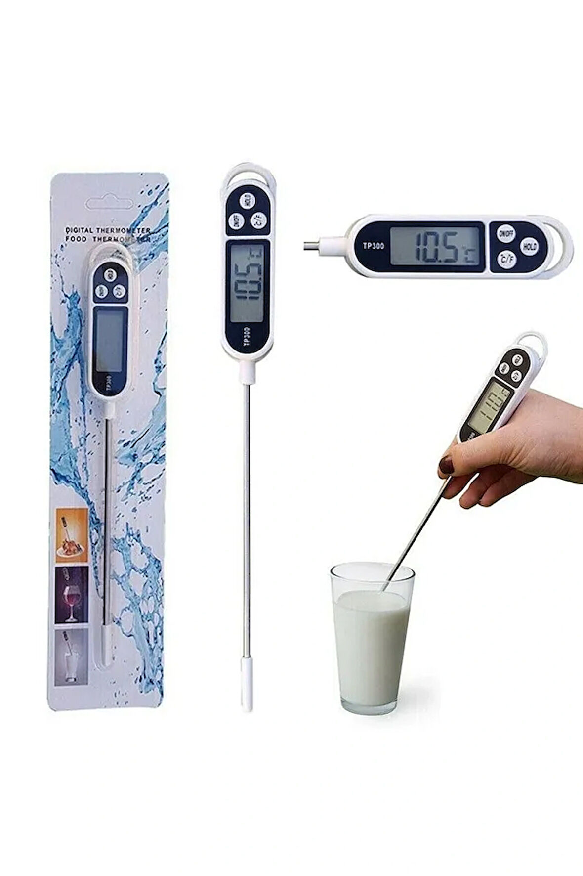 Tp-300 Lcd Dijital Mutfak Termometre Probe Gıda Et Barbekü Pişirme Sıcaklık Ölçme Cihazı