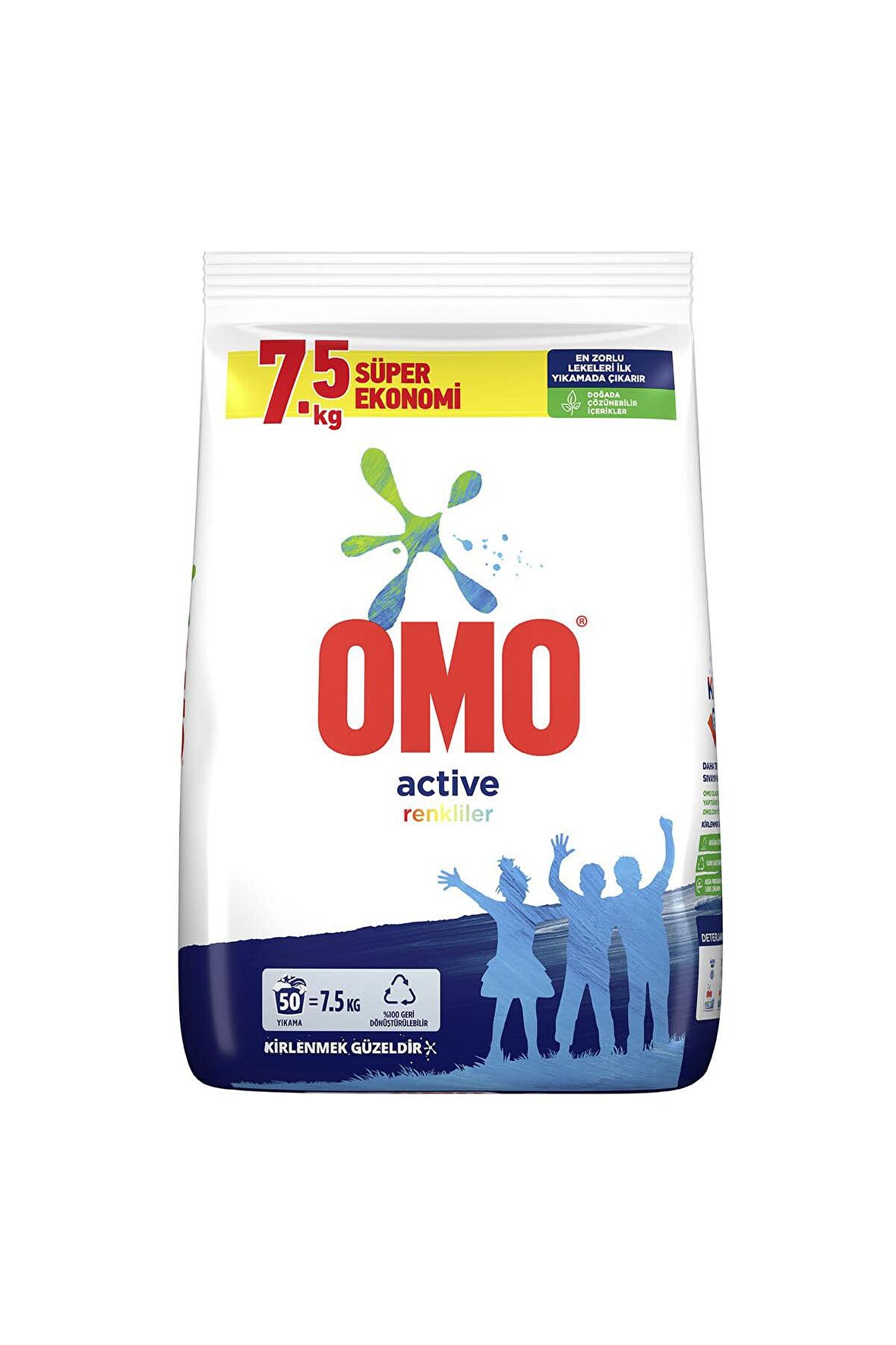 OMO Toz Çamaşır Deterjanı Active Fresh Renkliler İçin 7.5 kg