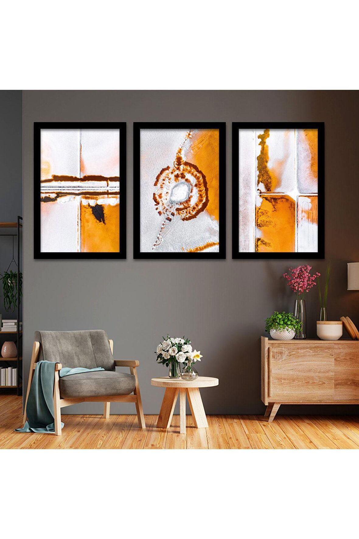 Zevahir 5 Parça Mdf Aslan Tablo Ve Mdf Saat Kombin