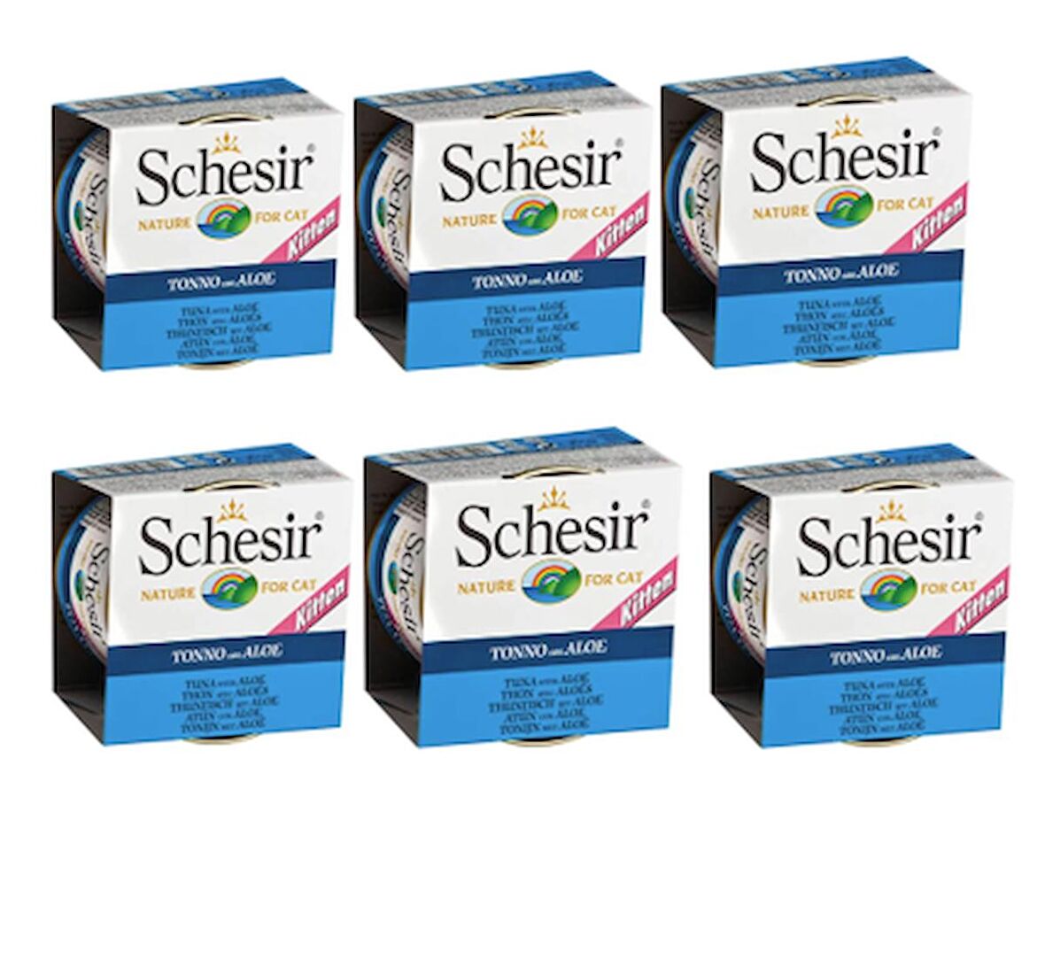 Schesir Ton Balık Ve Aloeveralı Yaş Yavru Kedi Maması 85 Gr X 6 Adet