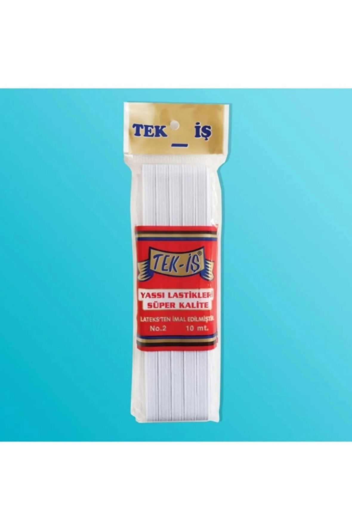 10 Mt Paça Lastiği Don Lastiği Bel Lastiği Yassı Lastik Beyaz