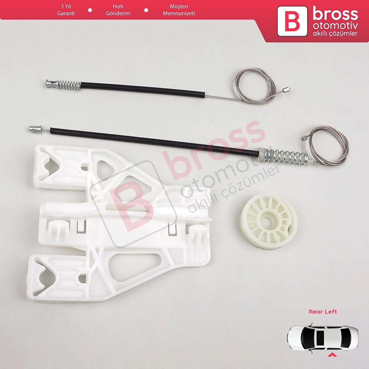 Audi A1 MK1 8X 2010-2019 5-Kapı Hatchback Sportback 8X4839461 İçin Arka Sol Cam Kriko Tamir Seti