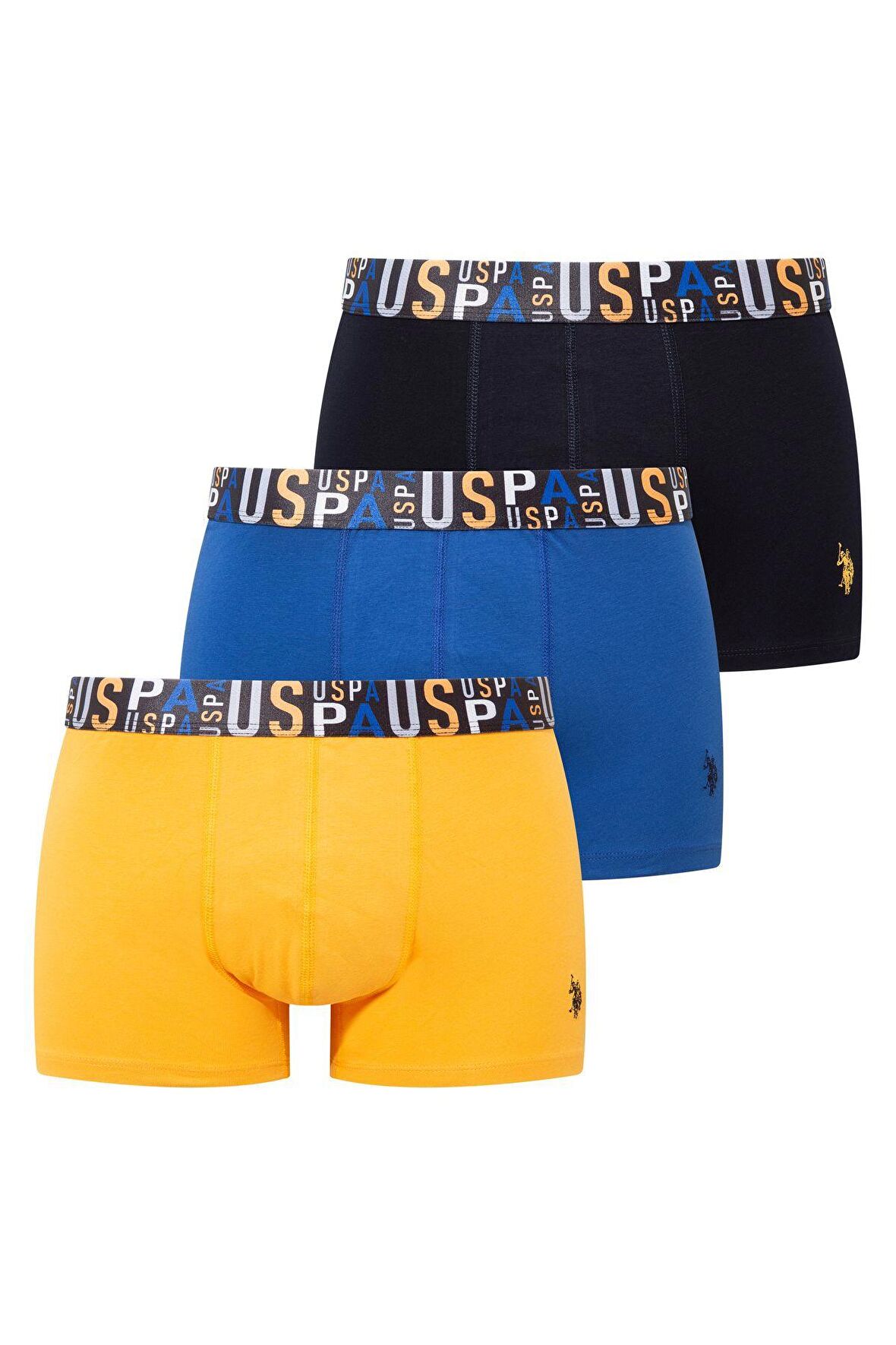 Erkek Saks - Sarı - Lacivert 3 lü Boxer