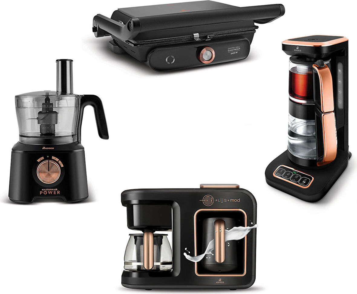 Karaca Gurme Luxury 2.0 Elektrikli Evlilik Paketi Black Copper