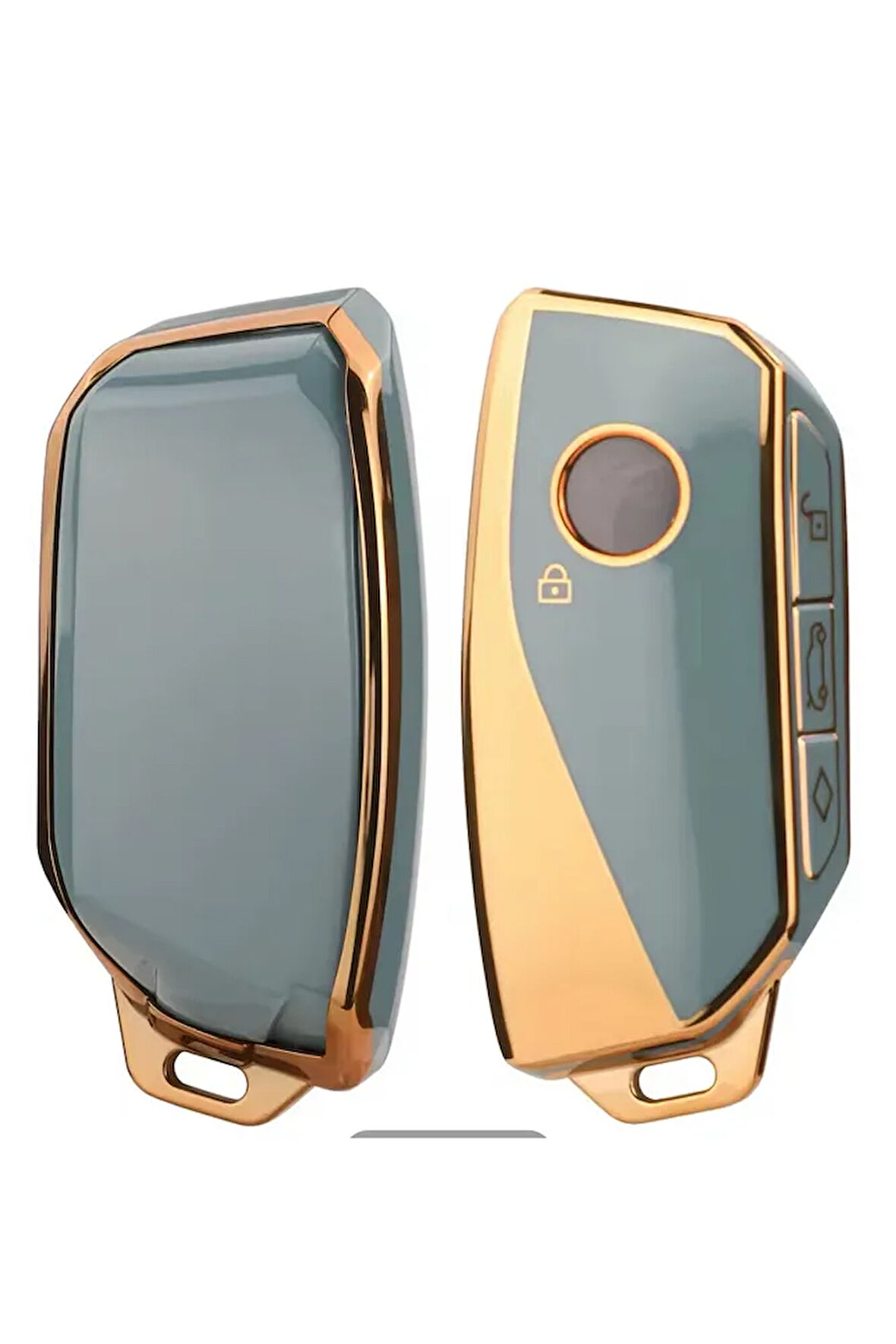 Bmw i7 X7 G07 LCI iX X1 X1 U11 7 Seri G70 G09 XM U06 G81 M3 2023 Anahtar Kılıfı Gri-Gold