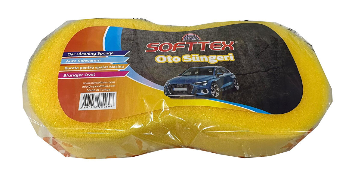 Softtex Fırçasız Araba Oto Yıkama Temizleme Süngeri Çizik Yapmayan - 1 Adet