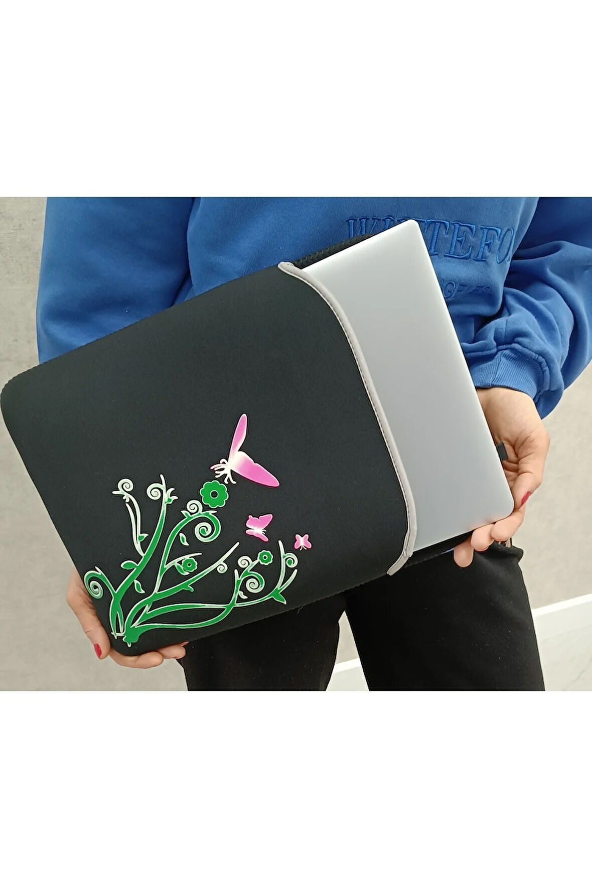 Suya Dayanıklı Neopren Notebook Tablet Ipad Macbook Pro Air Siyah Laptop Kılıfı Çantası 13" Inç 15"