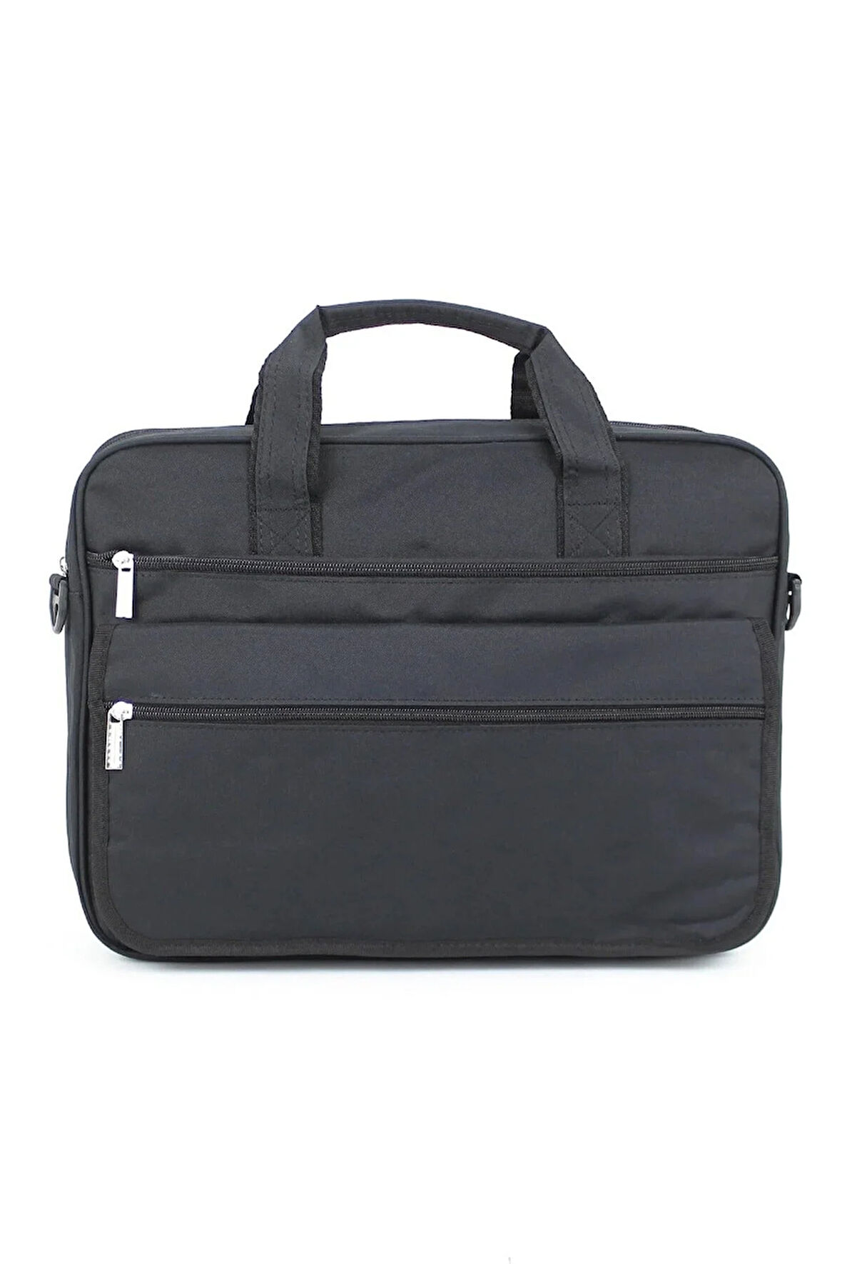 Unisex Siyah El Ve Omuz Çantası A4 Uyumlu Suya Dayanıklı Yüzey Darbe Emici Kumaş