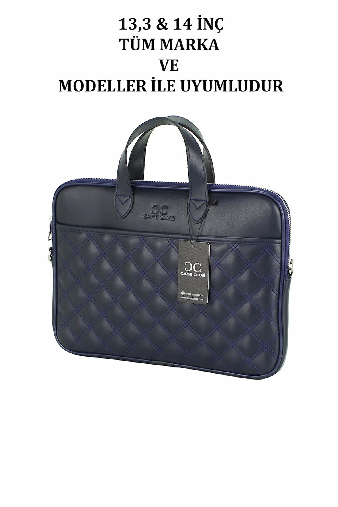 Macbook-Notebook Air Pro 13.3" & 14" Inç Slim-İnce Laptop Çantası Suya Dayanıklı Kapitone Desen