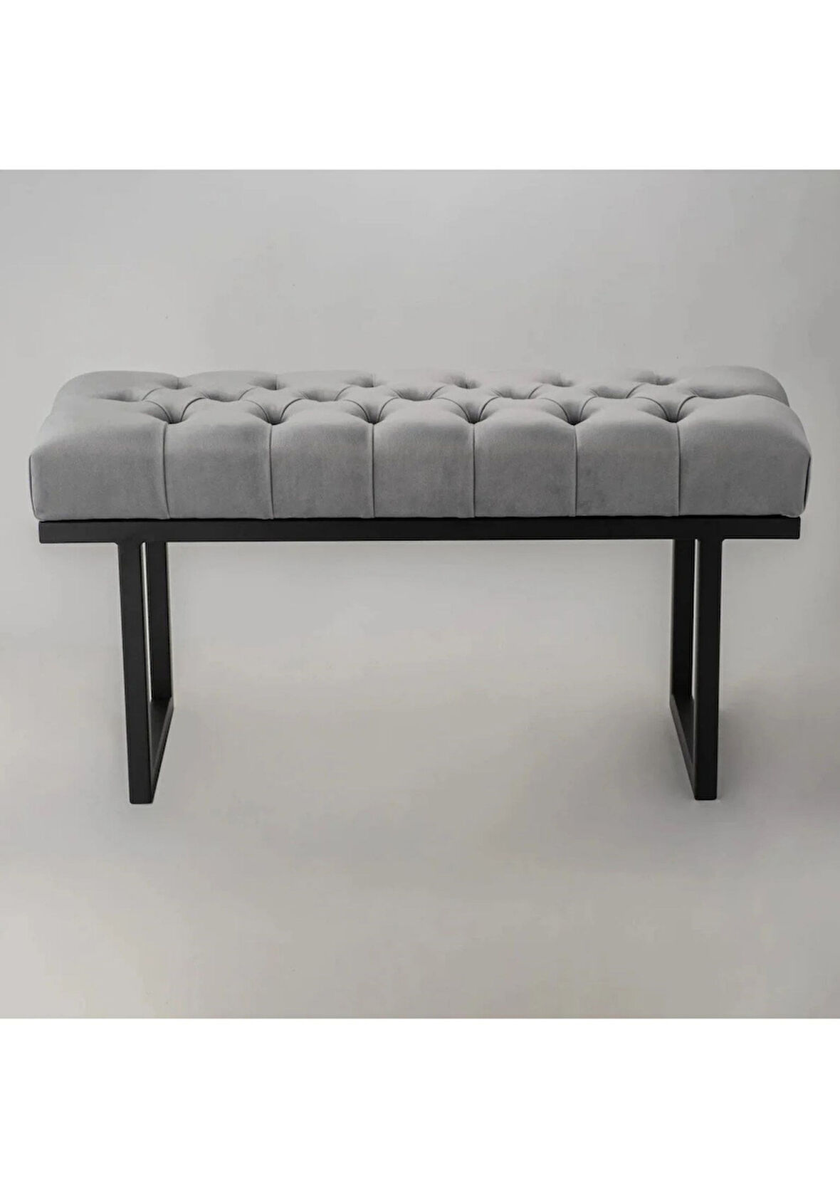  Didim Modern Döşemeli Metal Ayaklı Bench: